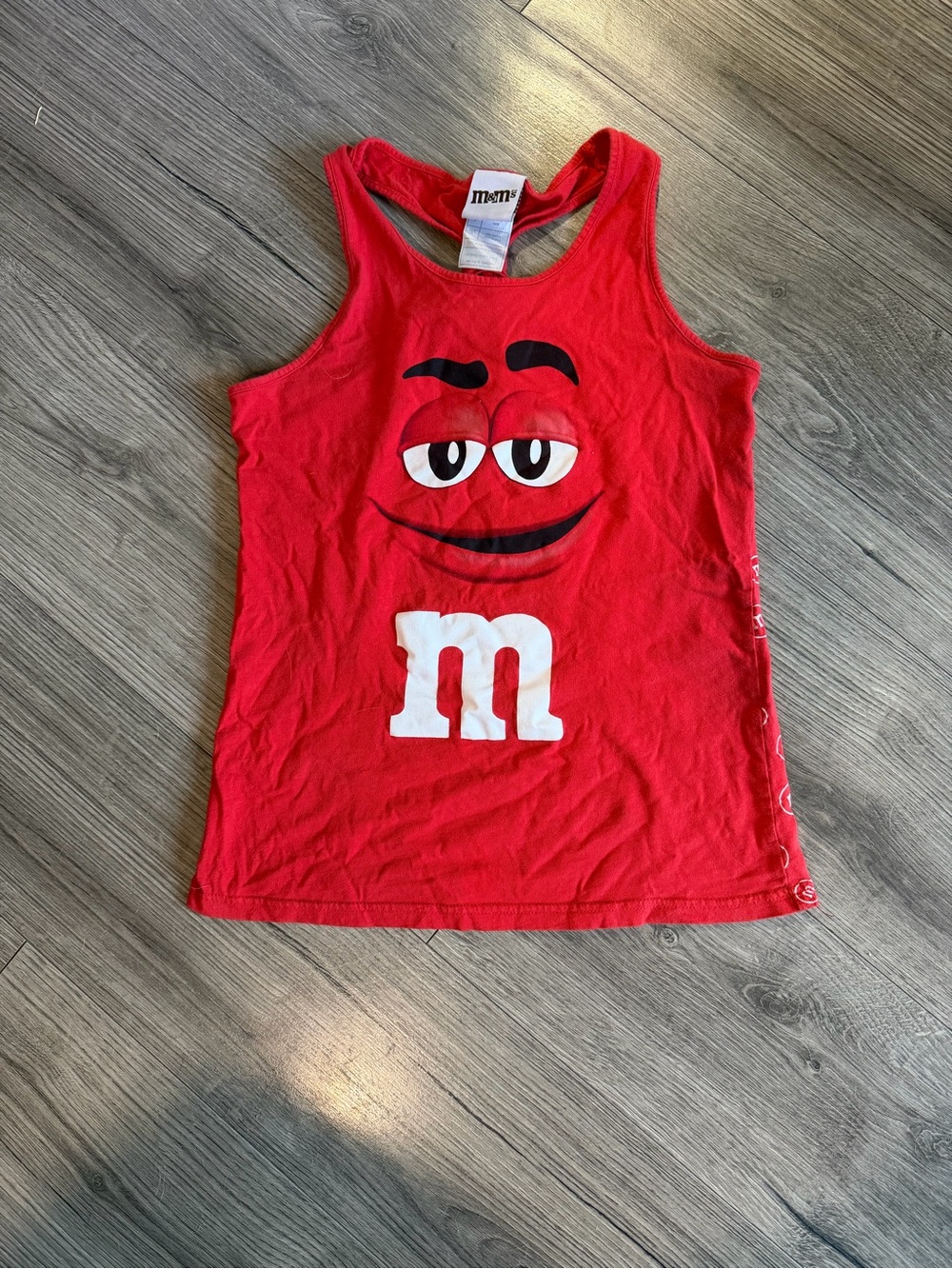 M&M'S Red Girls Tank Top with Character Face and White M Logo